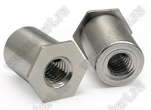 TSO-3.5M4-600 втулка запрессовочная резьбовая сквозная; резьба M4x0,7; L=6,0мм; D=7,10мм; сталь оцинкованная