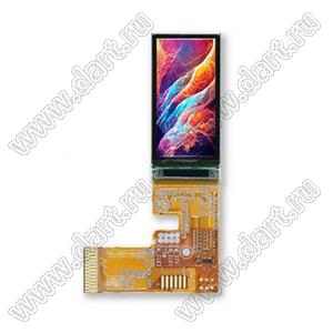 KD0095OLEDN010 дисплей AMOLED 0,95-дюймовый с интерфейсом SPI и микросхемой драйвера RM39310 с разрешением 120x240 пикселей; 0,95дюйм; Количество цветов 16,7M; габариты 12,80x27,35x0,74мм