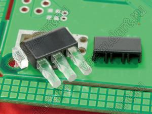 LPE3-5-22C направляющая для световода; PC + ABS (UL); черный