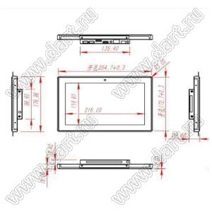 KD101HDFLA060-CTP-Monitor монитор IPS 10,1-дюймовый  с разрешением 800x1280 пикселей поддерживает интерфейсные порты HDMI для Android / Linux; 10,1 inchдюйм; Количество цветов 16,7M; габариты 259,96x177,96x29,40мм