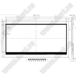 KD145FHFLD002-Lens дисплей TFT 14,5-дюймовый IPS 2560x720 LVDS интерфейс bartype TFT LCD; 14,5дюйм; Количество цветов 16,7M; габариты 363,50x133,50x8,00мм