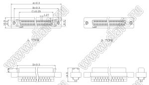 B03-026418EB-0L розетка SCSI на кабель; 26-конт.