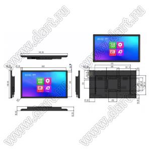 KD320FHFUA003-C003A-Monitor монитор TFT 32,0-дюймовый полноцветный FHD 1920x1080 с диагональю экрана 16,7 М поддерживает порты интерфейса HDMI для Android / Linux / Raspberry PI; 32,0 inchдюйм; Количество цветов 16,7M; габариты 745,50x440,50x66,50мм