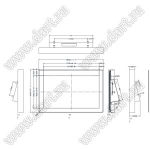 KD101WSFLD028-C040A-Monitor монитор IPS 10,1-дюймовый с разрешением 1024x600 пикселей, полноцветный с диагональю 16,7 М, поддерживает порты интерфейса HDMI для Android / Linux / Raspberry PI; 10,1 inchдюйм; Количество цветов 16,7M; габариты 258,10x166,10x