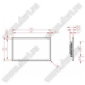 KD236WSFLD002-CTP-Monitor монитор TFT 23,6-дюймовый полноцветный FHD 1920x1080 с диагональю экрана 16,7 М поддерживает порты интерфейса HDMI / USB для Android / Linux / Raspberry; 23,6 inchдюйм; Количество цветов 16,7M; габариты 559,00x335,00x56,20мм