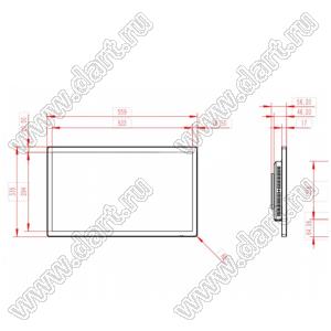 KD236WSFLD002-Monitor монитор TFT 23,6-дюймовый полноцветный FHD 1920x1080 с диагональю экрана 16,7 М поддерживает порты интерфейса HDMI для Android / Linux / Raspberry PI; 23,6 inchдюйм; Количество цветов 16,7M; габариты 559,00x335,00x56,20мм