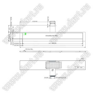 KD104WSTPA-001 дисплей TN 10,4-дюймовый интерфейс 1024x100 RGB Промышленный TN-тип TFT; 10,4дюйм; Количество цветов 16,7M; габариты 288,92x41,50x7,12мм