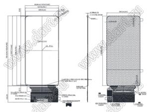 KD064FPOIN001-C001A дисплей AMOLED 6,4-дюймовый с разрешением 1080x2340 пикселей на ячейке с драйвером интерфейса MIPI IC SD5207; 6,4дюйм; Количество цветов 16,7M; габариты 69,84x150,42x0,80мм