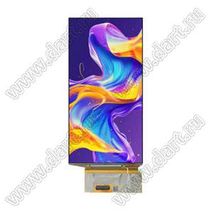 KD060FPOIN011-C001A дисплей AMOLED 6,0-дюймовый с разрешением 1080x2160 пикселей с интерфейсом MIPI, IC CH13721C; 6,0дюйм; Количество цветов 16,7M; габариты 70,07x142,30x0,78мм