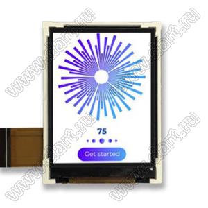 KD022QVFMD018 дисплей IPS 2,2-дюймовый 240x320 ST7789V MCU/RBG/SPI интерфейс TFT LCD; 2,2дюйм; Количество цветов 65K/262K; габариты 41,70x56,16x2,60мм