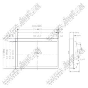 KD070HDFLA116-CTP-Monitor монитор IPS 7,0-дюймовый с интерфейсом IPS 1024x600 HDMI с сенсорной панелью; 7,0 inchдюйм; Количество цветов 262K/16,7M; габариты 169,20x104,00x38,26мм