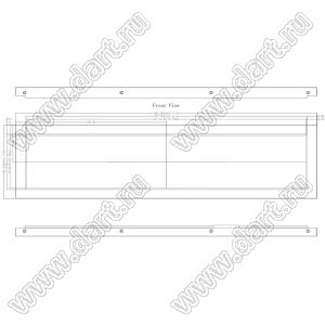 KD150HDFLA007 дисплей IPS 15,0-дюймовый IPS-интерфейс 1280x242 LVDS высокой яркости bartype TFT LCD; 15,0дюйм; Количество цветов 16,7M; габариты 403,30x98,10x11,00мм