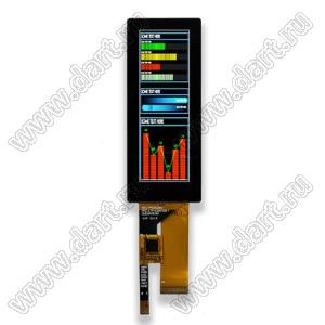 KD030WVFPD030-C028A дисплей IPS 3,0-дюймовый SPI + RGB интерфейс ST7701 IPS Bartype TFT с CTP-интерфейсом; 3,0дюйм; Количество цветов 16,7M; габариты 36,96x90,08x2,79мм