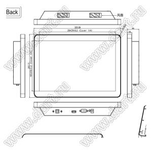 KD128FHFLD003-CTP-Monitor монитор TFT 12,8-дюймовый полноцветный FHD 1920x1080 с диагональю экрана 16,7 М поддерживает интерфейсные порты VGA / HDMI для Android / Linux / Raspberry; 12,8 inchдюйм; Количество цветов 16,7M; габариты 325,09x201,11x44,00мм