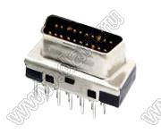 B02-020711EN-10 вилка SCSI прямая на плату; 20-конт.