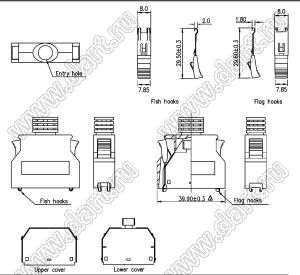 B02-036N11N2-81 кожух вилки SCSI на кабель; 36-конт.