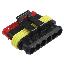 DJ7061-1.5-21AB (TE 282090-1) корпус розетки на провод автомобильной 6 контактов, 1,5 мм; пластик