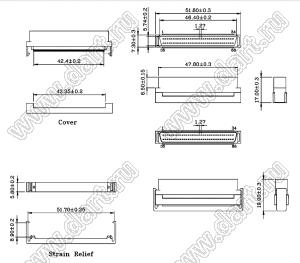 B02-06811NEN-00 вилка SCSI IDC на шлейф; 68-конт.