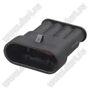 DJ7041-1.5-11AB (TE 282106-1) корпус вилки на провод автомобильная 4 контакта, 1,5 мм