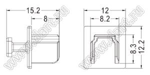 USBC-34 заглушка разъема USB; пластик PP; черный