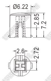 TSC-45 толкатель переключателя; пластик ABS; белый