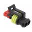 DJ7021-1.5-21AB (TE 282080-1) корпус розетки на провод автомобильной 2 контакта, 1,5 мм; пластик