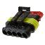 DJ7051-1.5-21AB (TE 282089-1) корпус розетки на провод автомобильной 5 контактов, 1,5 мм; пластик