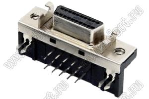 B02-020611EC-2L розетка SCSI угловая на плату; 20-конт.