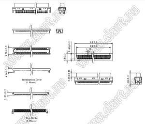 B02-068211E0-61 розетка SCSI IDC на шлейф; 68-конт.