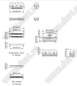 B02-036111E0-60 вилка SCSI IDC на шлейф; 36-конт.