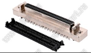 B02-068218EC-6S розетка SCSI IDC на шлейф; 68-конт.