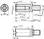 ATT0006-33.0 стойка с внутренней резьбой М3 и внешней резьбой М3; резьба внутр. M3x0,5; резьба внешн. M3x0,5; L=33,0мм; латунь