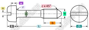 Винты невыпадающие со шлицевой головкой по DIN 7964 (B)-1990 / GB837