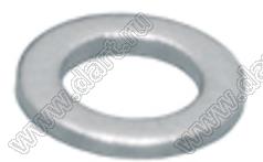 SCR-15WS (W-C0550-0050-1) шайба плоская для разъема D-SUB; D=5,0мм; d=3,0мм; T=0,4мм; сталь нержавеющая ANSI-304