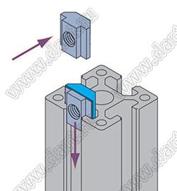 Гайки направляющие Т-образные для алюминиевого профиля 2020/3030/4040/4545 по GB/T 158-1996