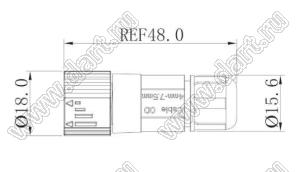 58-200531-01 розетка на кабель; 5-конт.; 10A/125V