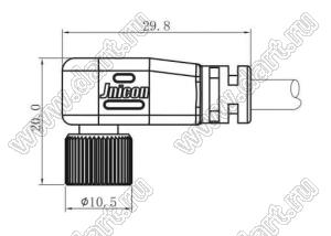 63-200235-02 розетка на кабель; 2-конт.; 3A/60V