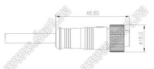 52-200736-02 розетка на кабель; 7-конт.; 5A/60V