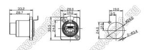 68-400851-02 гнездо RJ45 на панель с заглушкой; 8-конт.