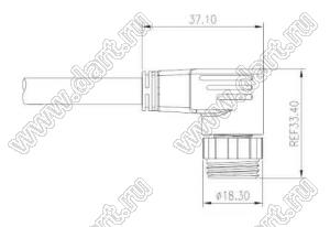 52-200435-02 розетка на кабель; 4-конт.; 10A/125V