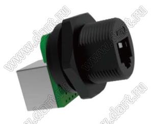 53-400852-03 переходник гнездо-гнездо прямое на панель; 8-конт.; 2A/60V