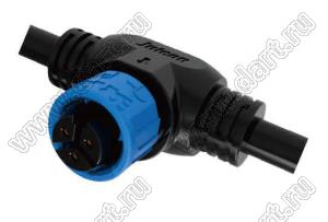 52-200283-12 розетка на кабель; 2-конт.; 10A/300V