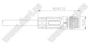 54-203211-01 вилка на кабель; 5-конт.; 10A+5A/125V+60V