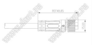 54-203231-02 розетка на кабель; 5-конт.; 10A+5A/125V+60V
