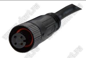 54-203231-02 розетка на кабель; 5-конт.; 10A+5A/125V+60V