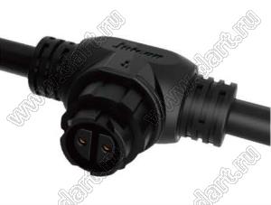 52-200273-12 розетка на кабель; 2-конт.; 10A/300V