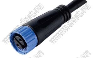 58-200231-02 розетка на кабель; 2-конт.; 10A/300V