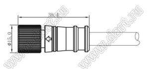 54-100531-06 розетка на кабель; 5-конт.; 5A/60V
