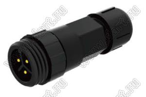 52-100632-01 вилка на кабель; 6(2+4)-конт.; 10A+5A/125V+60V