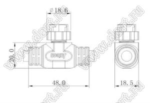 52-200273-12 розетка на кабель; 2-конт.; 10A/300V